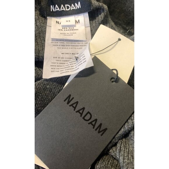 Naadam Womens XS Extra Small Gray Cashmere Silk Wide-Leg Pants New - Picture 5 of 7
